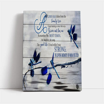 Strong In Loving Memory Of Mom Canvas, Mother&#39;s Day Canvas Art, Gift For Mom, Birthday Gift, Mother&#39;s Day Wall Art