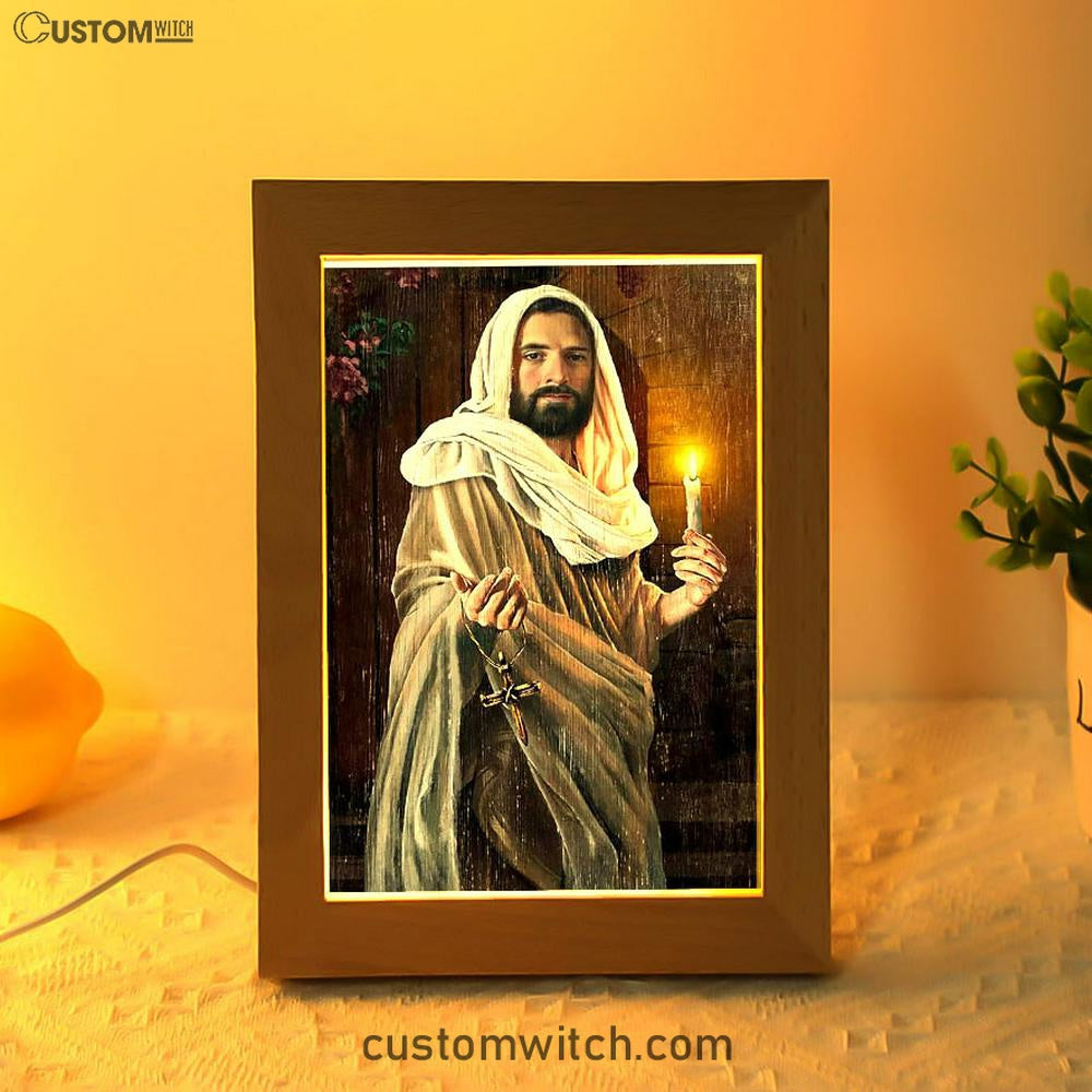 Take My Hand Jesus Christ The Redeemer Jesus Calls Frame Lamp Prints - Jesus Christ Frame Lamp Art - Christian Decor
