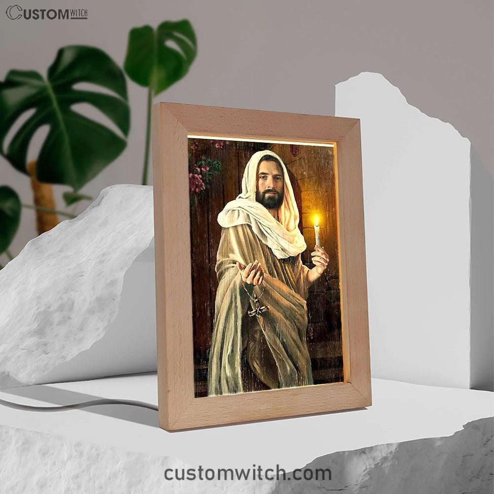 Take My Hand Jesus Christ The Redeemer Jesus Calls Frame Lamp Prints - Jesus Christ Frame Lamp Art - Christian Decor