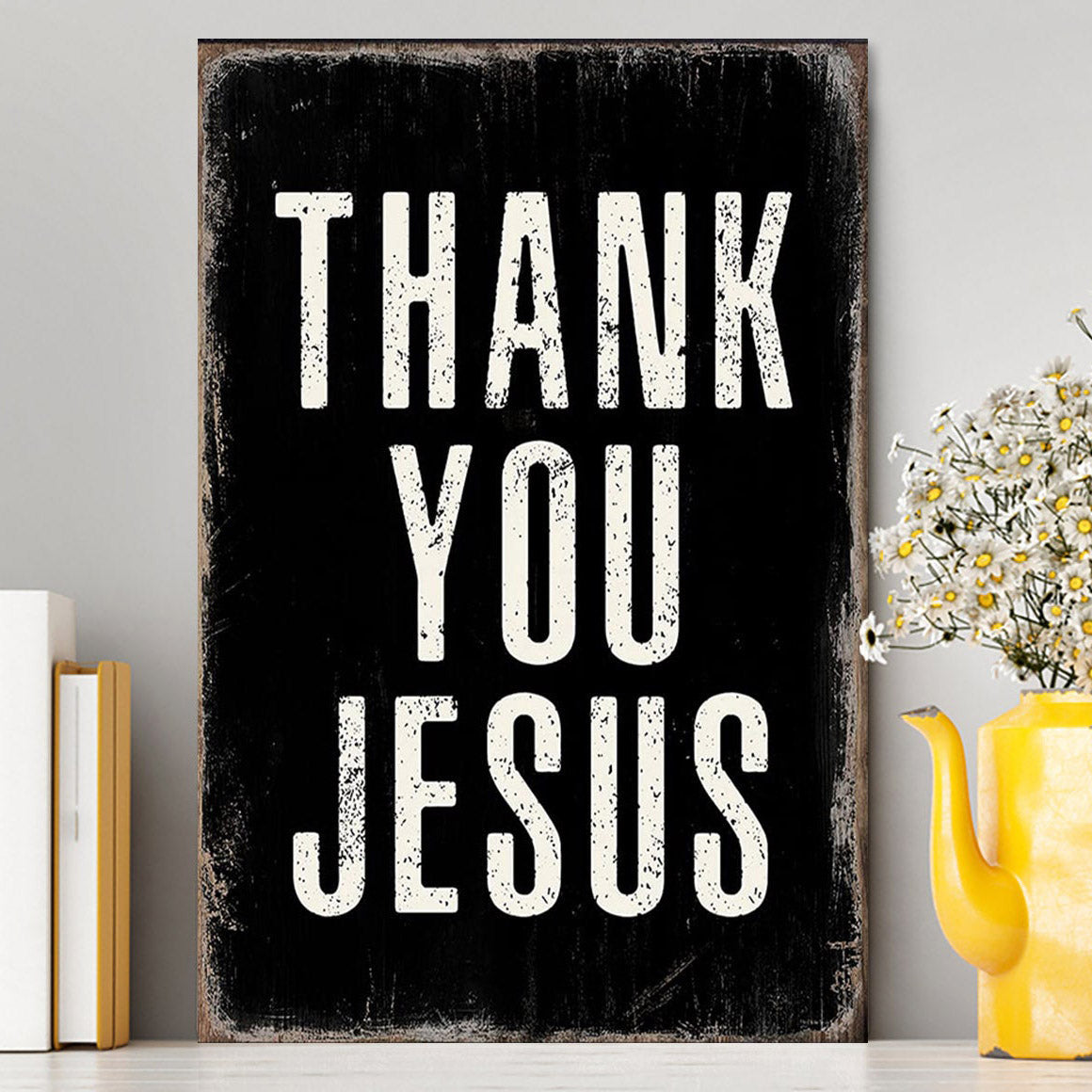 Thank You Jesus Canvas Wall Art - Christian Canvas Wall Art Decor