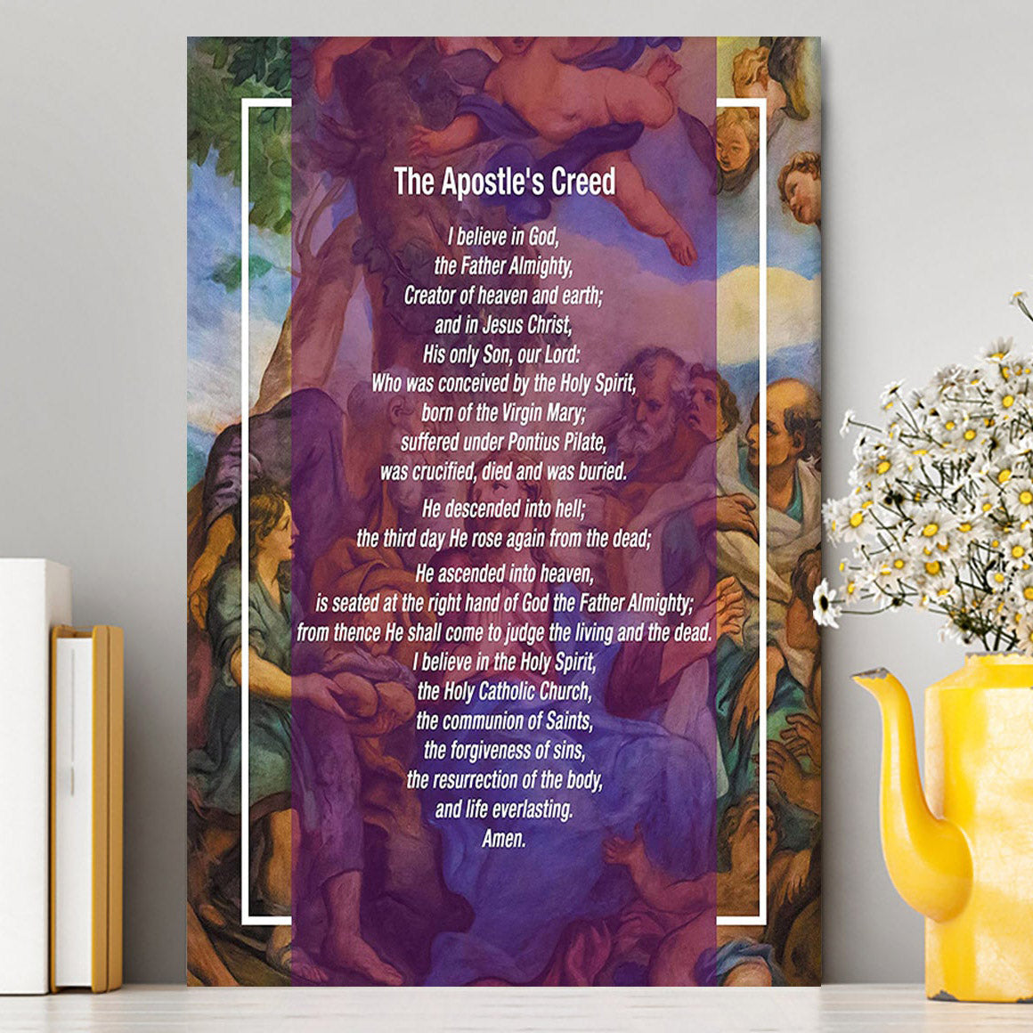 The Apostle&#39;s Creed Canvas Prints - Jesus Christ Surrounded By His Apostles - Christian Canvas Wall Art Decor