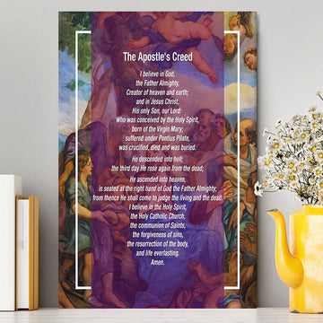 The Apostle&#39;s Creed Canvas Prints - Jesus Christ Surrounded By His Apostles - Christian Canvas Wall Art Decor