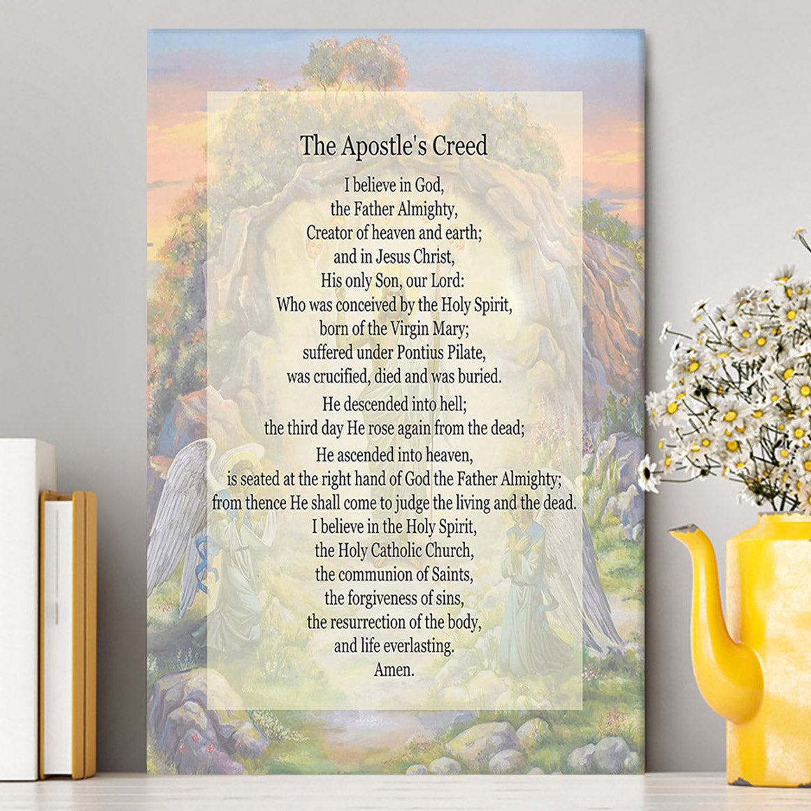 The Apostle&#39;s Creed Canvas Wall Art - Christian Canvas Wall Art Decor