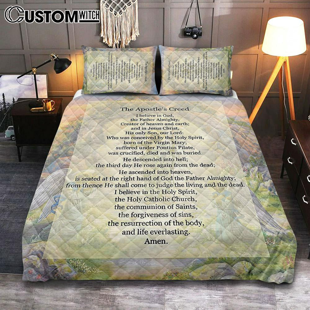 The Apostle&#39;s Creed Quilt Bedding Set Bedroom - Christian Quilt Bedding Set Bedroom Decor