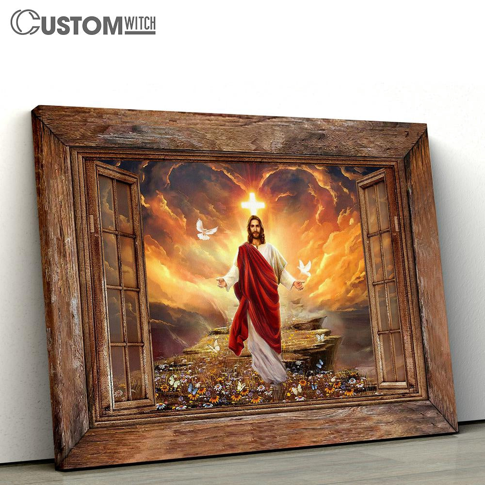 The Arms Of Jesus Path To Heaven Canvas Art - Bible Verse Wall Art - Wall Decor Christian