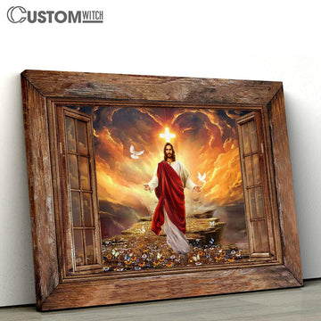 The Arms Of Jesus Path To Heaven Canvas Art - Bible Verse Wall Art - Wall Decor Christian