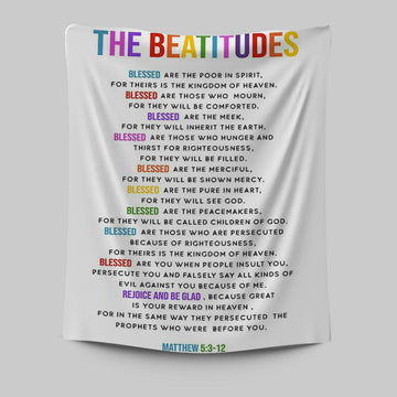 The Beatitudes Tapestry Wall Art - Christian Tapestries Wall Art Decor