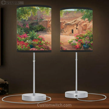 The Empty Tomb Table Lamp Art - Christian Lamp Gift Decor - Easter Lamp Gift