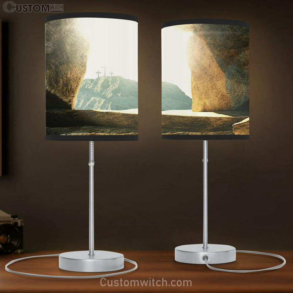 The Empty Tomb Cross Table Lamp Art - Christian Lamp Gift Decor - Easter Lamp Gift