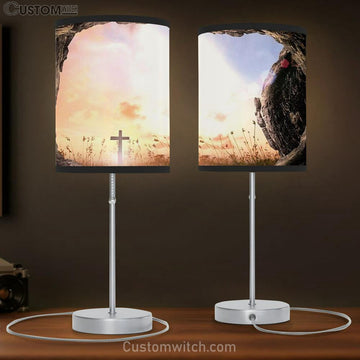 The Empty Tomb Easter Table Lamp Art - Christian Lamp Gift Decor - Easter Lamp Gift
