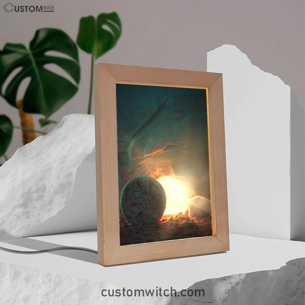 The Empty Tomb Easter Frame Lamp Pictures - Christian Night Light - Christian Home Decor