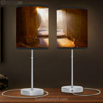 The Empty Tomb Picture Table Lamp Art - Christian Lamp Gift Decor - Easter Lamp Gift