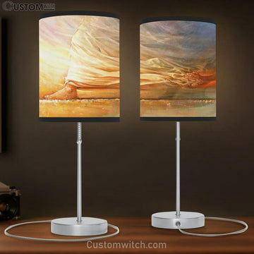 The Feet Of Jesus Table Lamp - Touch Of Faith Large Table Lamp - Christian Table Lamp Prints - Religious Table Lamp Art
