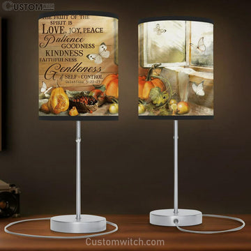 The Fruit Of The Holy Spirit Is Love Joy Peace Patience Goodness Large Table Lamp - Christian Table Lamp Prints - Religious Table Lamp Art