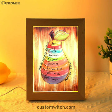 The Fruit Of The Spirit Galatians 5 22 23 Frame Lamp Art - Christian Night Light Decor