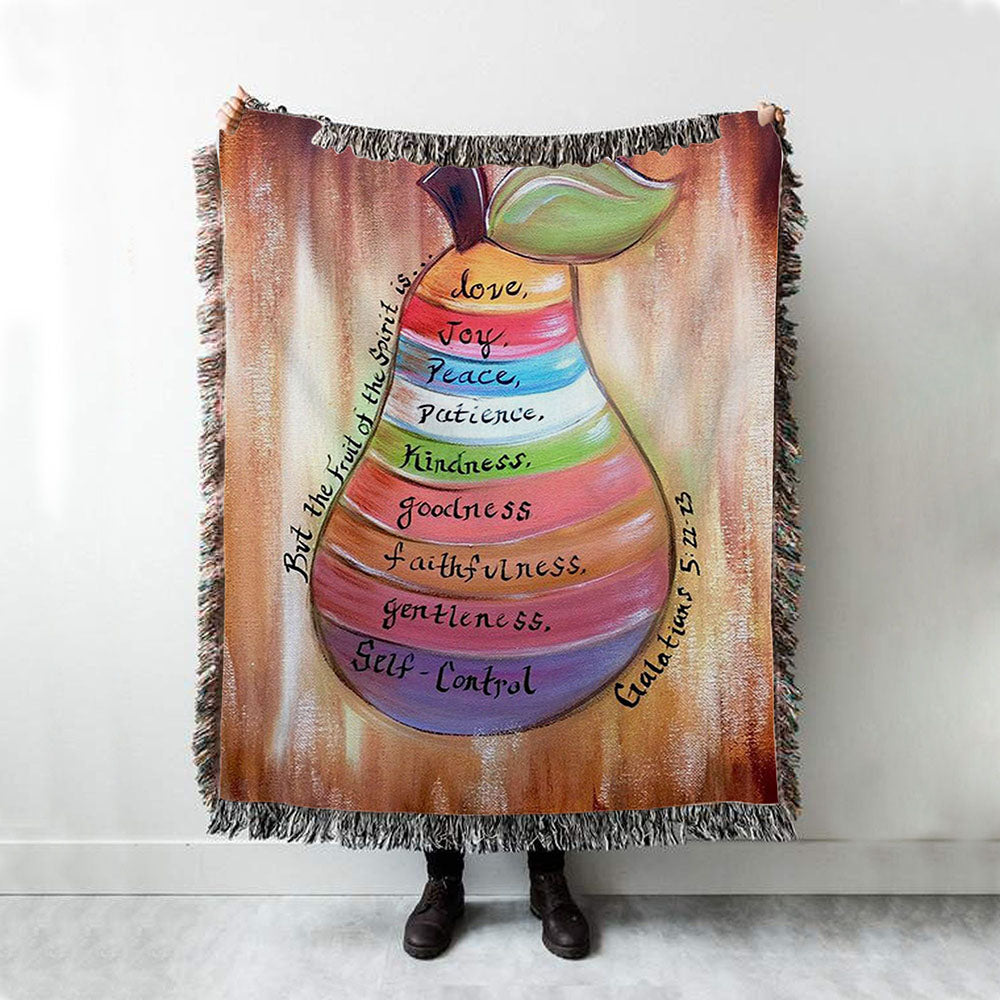 The Fruit Of The Spirit Galatians 5 22 23 Woven Throw Blanket - Christian Woven Throw Blanket Decor