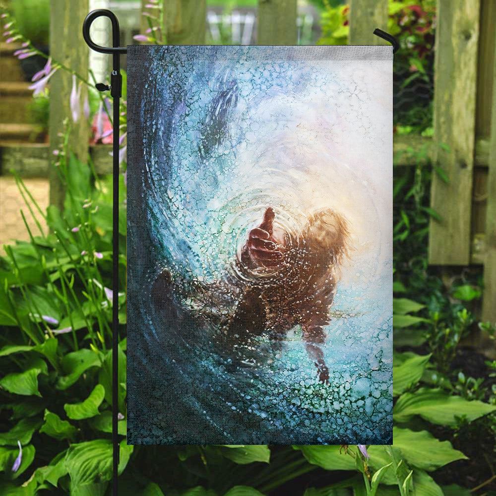 The Hand Of God Flag, Jesus Garden Flag, Christian&#39;s Flag For Outside, Welcome Flag, Christian Flag, Scripture Flag, Garden Banner