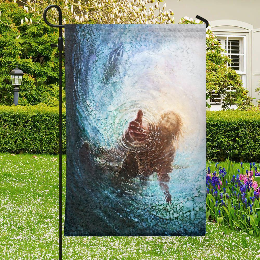 The Hand Of God Flag, Jesus Garden Flag, Christian&#39;s Flag For Outside, Welcome Flag, Christian Flag, Scripture Flag, Garden Banner
