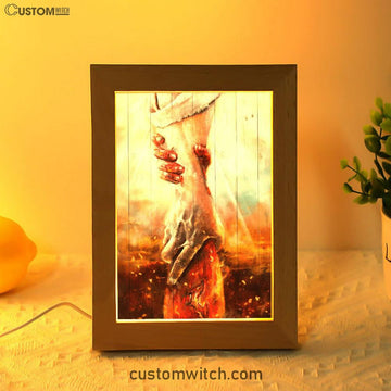 The Hand Of God Jesus Frame Lamp Prints - Jesus Christ Frame Lamp Art - Christian Decor