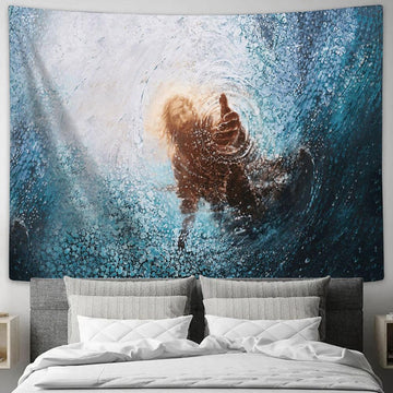 The Hand Of God Jesus Large Tapestry - Christian Tapestry Prints - Religious Tapestry Art