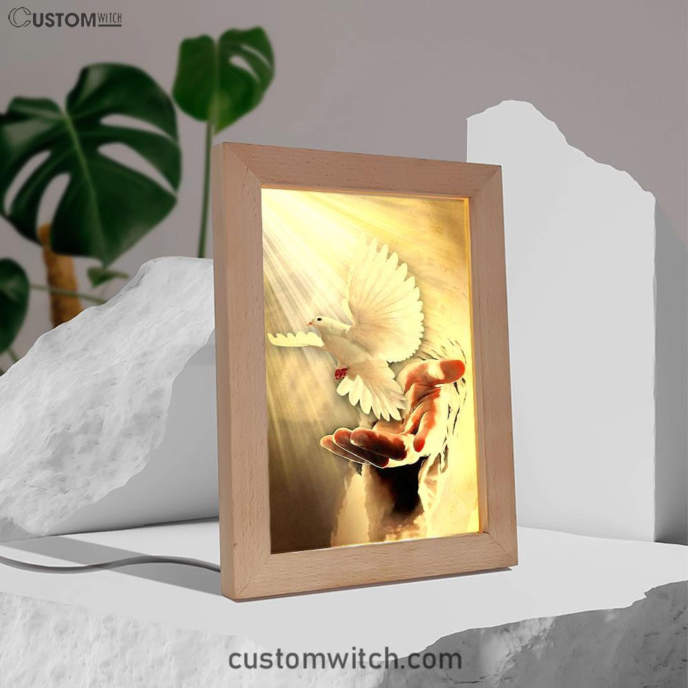 The Hand Of God Picture Jesus Hands Frame Lamp Prints - Bible Verse Decor - Scripture Art