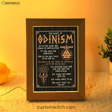 The Heart Of Odinism Frame Lamp Art - Christian Frame Lamp - Religious Gifts Night Light