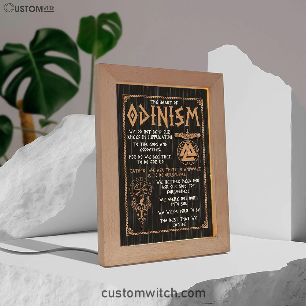 The Heart Of Odinism Frame Lamp Art - Christian Frame Lamp - Religious Gifts Night Light