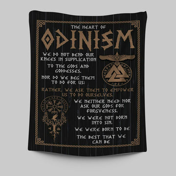 The Heart Of Odinism Tapestry Wall Art - Christian Wall Tapestry - Religious Tapestries Wall Hanging Prints