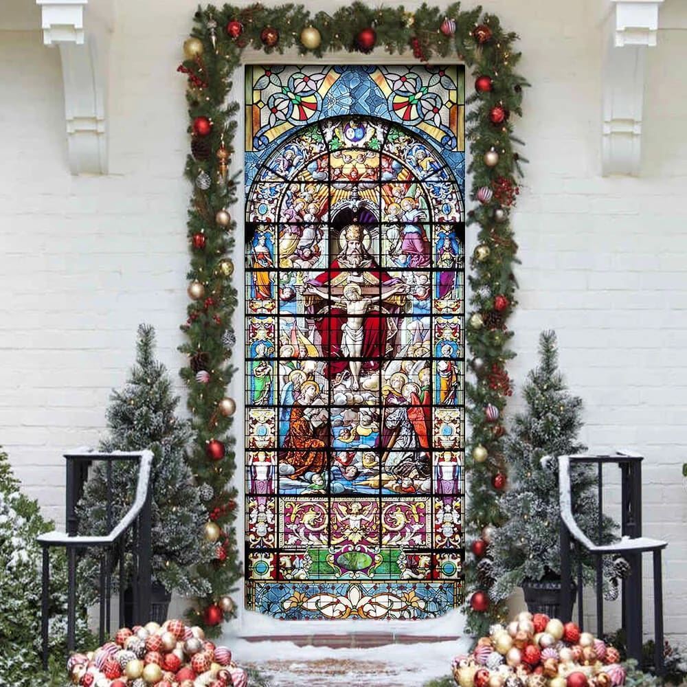 The Holy Trinity, Jesus Christ Door Cover, Christian Door Decor, Door Christian Church, Christian Door Plaques