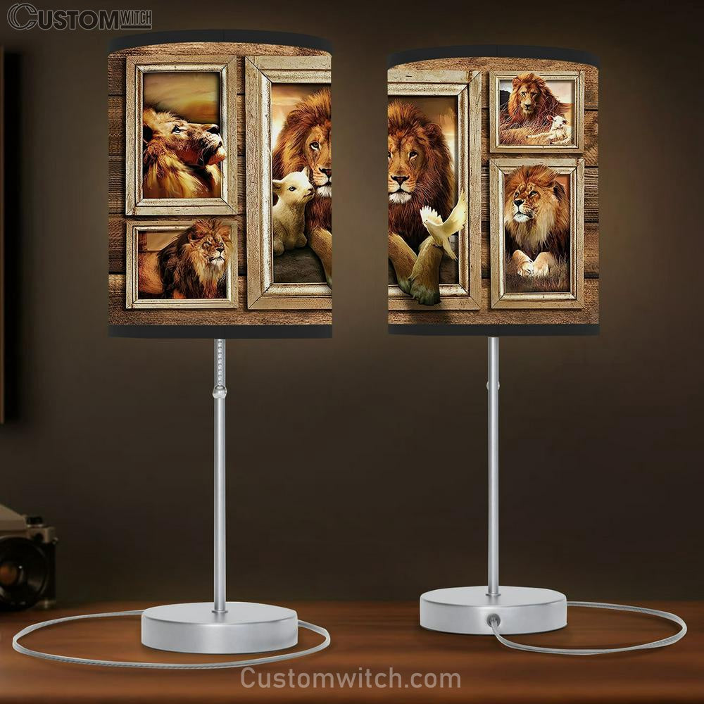 The King Lion Lamp Of God Dove Table Lamp Art - Lion Table Lamp Wall Decor