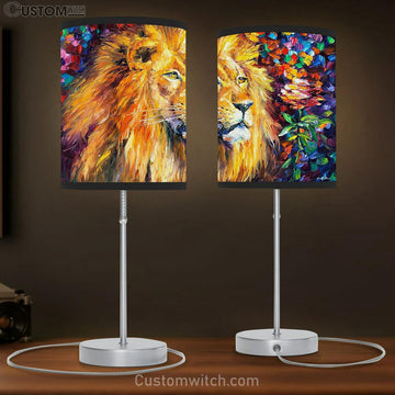 The Lion Of Judah Table Lamp Art - Lion Table Lamp Wall Decor - Christian Scripture Table Lamp