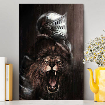The Lion Of Judah Warrior Of Christ Canvas Art - Christian Art - Bible Verse Wall Art - Religious Home Decor