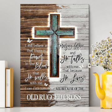 The Old Rugged Cross Canvas Art - Christian Art - Bible Verse Wall Art - Religious Home Decor