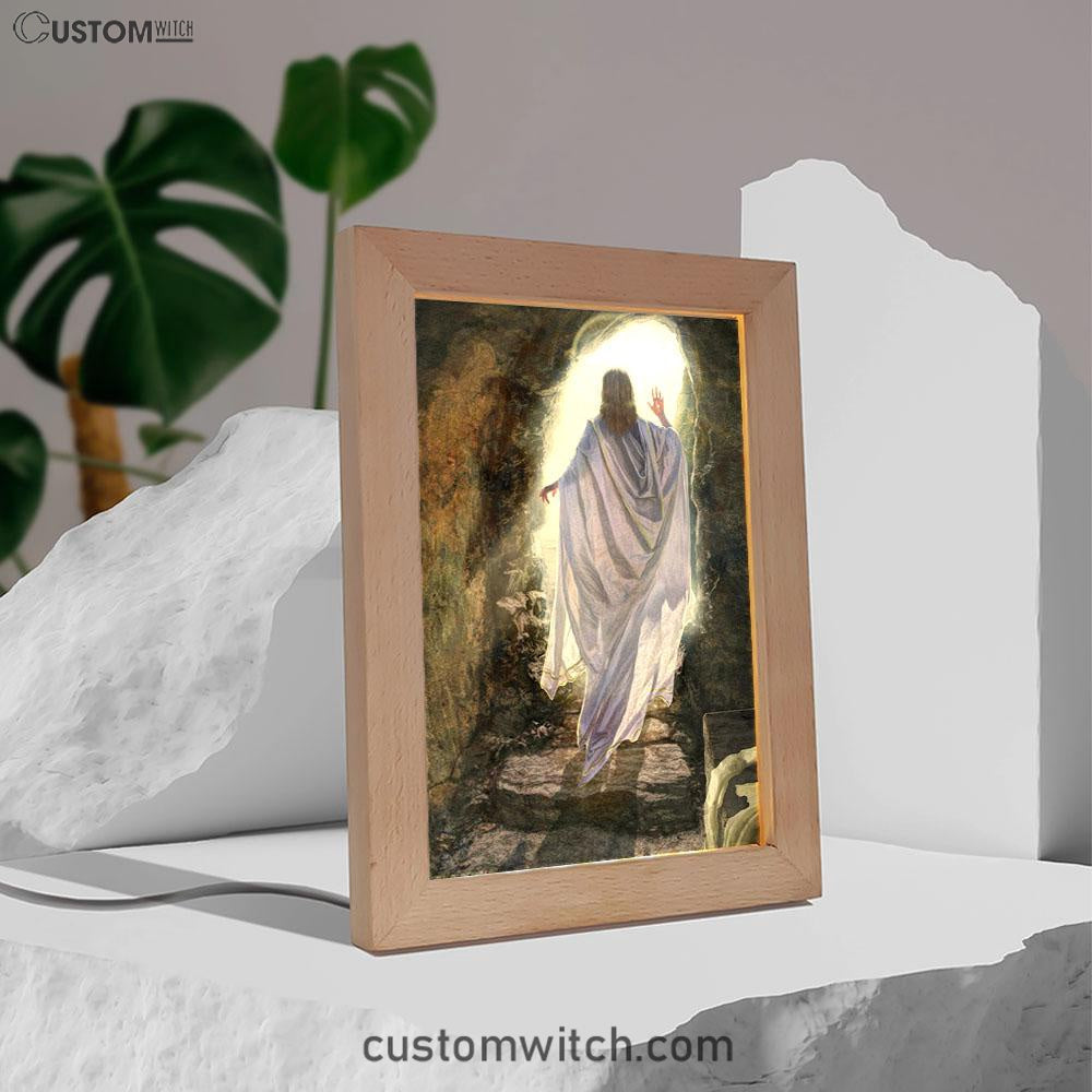 The Resurrection Of Jesus Frame Lamp Pictures - Christian Art - Jesus Frame Lamp Art