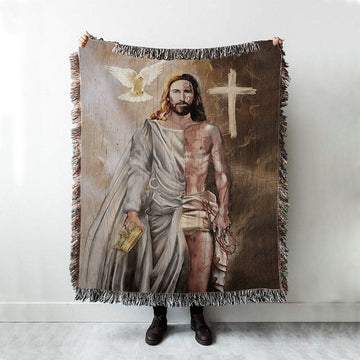 The Return Of Christ Jesus Woven Blanket Prints - Jesus Christ Woven Blanket Art - Christian Boho Blanket