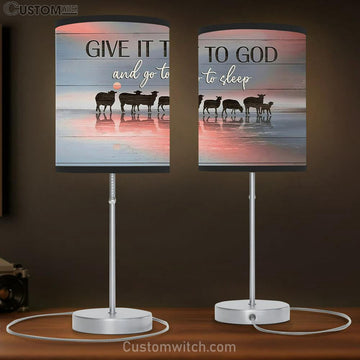 The Sheep Give It To God And Go To Sleep Lamp Gift Table Lamp - Bible Verse Lamp Gift - Christian Table Lamp Prints