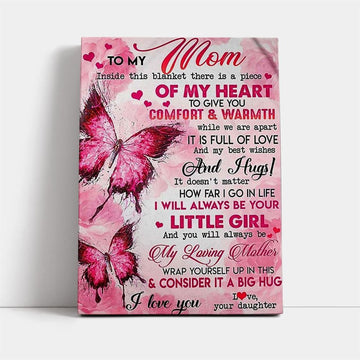 To My Mom Butterfly Mother's Day Canvas, Mother's Day Canvas Art, Gift For Mom, Birthday Gift, Mother's Day Wall Art