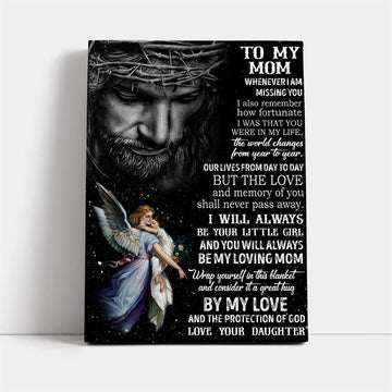 To My Mom Iam Missing You Canvas, Mother's Day Canvas Art, Gift For Mom, Birthday Gift, Mother's Day Wall Art