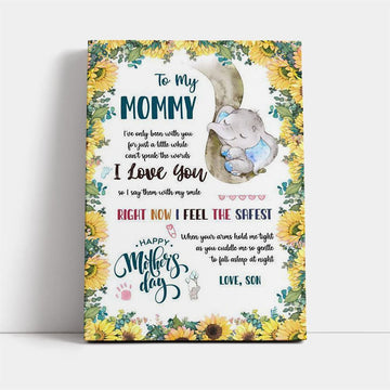To My Mommy I Love You Canvas, Mother's Day Canvas Art, Gift For Mom, Birthday Gift, Mother's Day Wall Art
