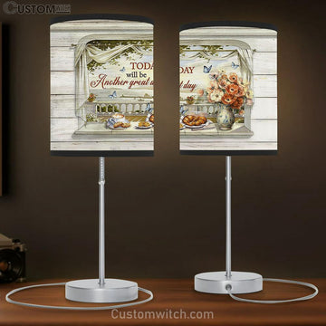 Today Will Be Another Great Day Sea View Painting Lamp Gift Table Lamp - Christian Lamp Gift - Religious Art