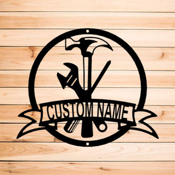 Tool Man Indoor Outdoor, Steel Wall Sign Art, Father's Day, Man Cave Garage Work