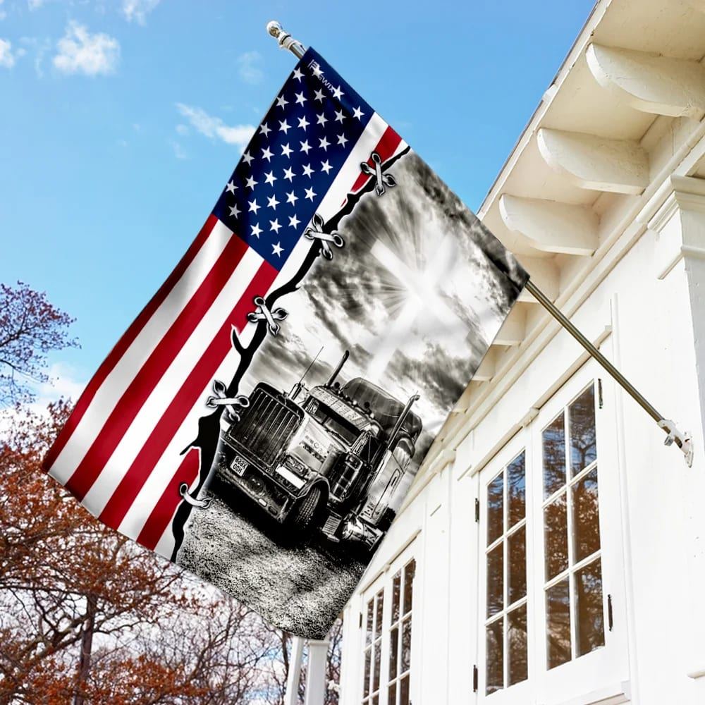 Truck Christian American House Flag, Outdoor Religious Flags, Christian Flag, Scripture Flag, Garden Banner