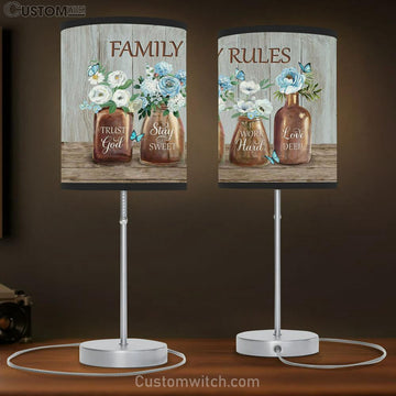 Trust God , Stay Sweet, Work Hard, Love Deep Lamp Gift Table Lamp - Christian Lamp Gift - Religious Art