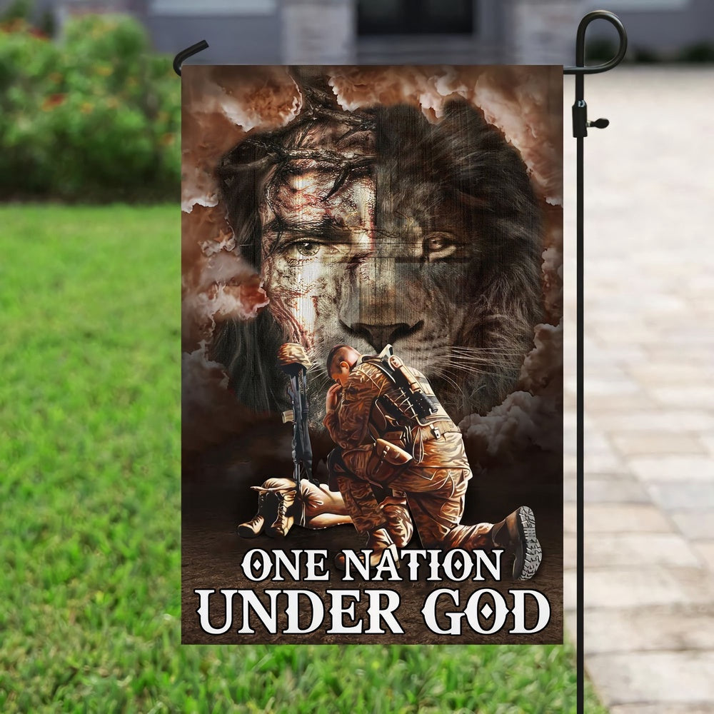 US Veteran Flag, One Nation Under God Veteran Flag, Veteran Garden Flags
