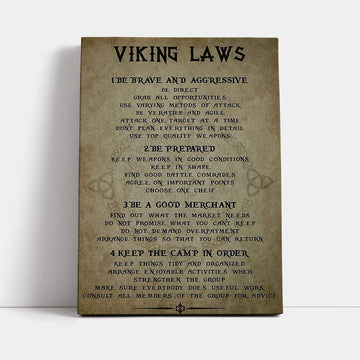 Viking Laws Vertical Canvas, Mother's Day Canvas Art, Gift For Mom, Birthday Gift, Mother's Day Wall Art