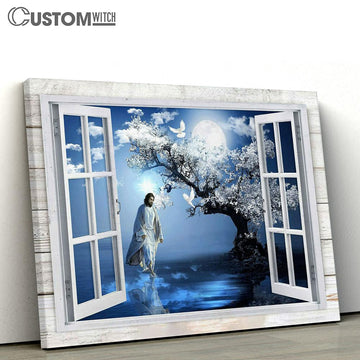 Walking With Jesus Wall Art Canvas - Christian Wall Art - Religious Art