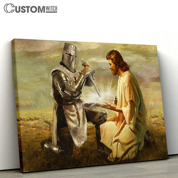 Warrior And Jesus Bible Large Canvas - Christian Canvas Prints - Religious Canvas Art