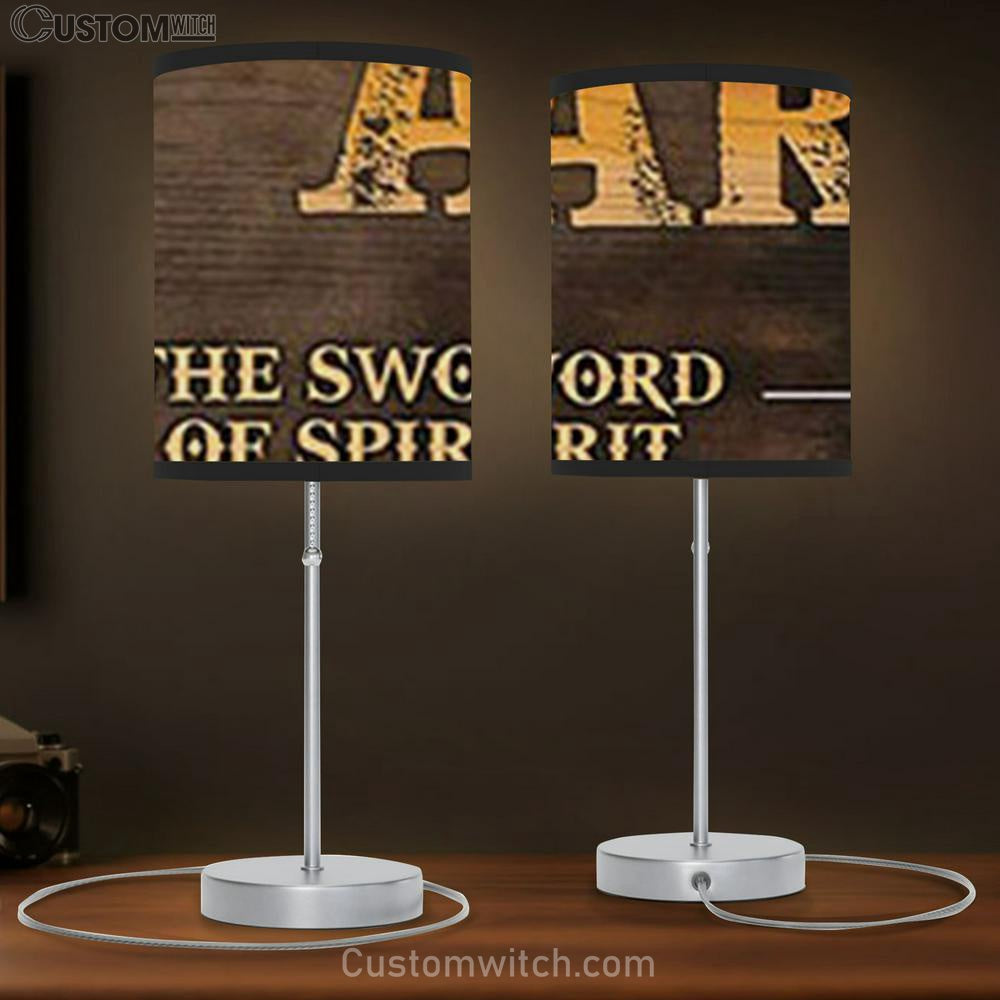 Warrior Of God Put On The Full Armor Of God Table Lamp Art - Bible Verse Lamp Gift - Christian Bedroom Decor_6166 2 - {}