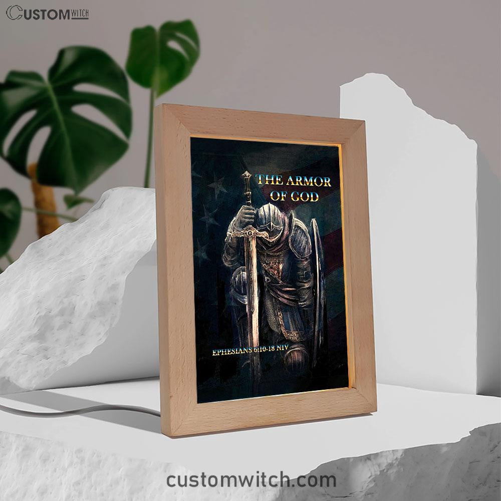 Warrior The Armor Of God Frame Lamp Art - Jesus Frame Lamp Prints - Christian Art Decor