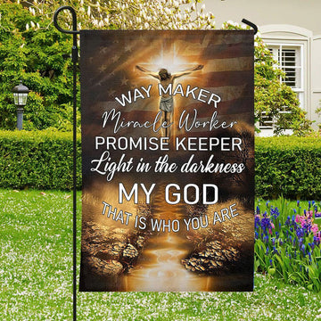 Way Maker Miracle Worker Promise Keeper Flag, Christian&#39;s Flag, Garden Decor, Garden Flag Stand, Christian Flag, Scripture Flag, Garden Banner